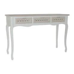 Console DKD Home Decor Bois MDF Blanc Arabe (120 X 40 X 78 Cm)