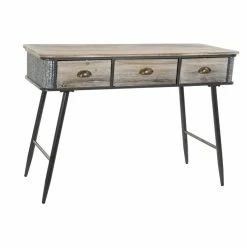 Console DKD Home Decor Marron Noir Métal Sapin (118 X 45 X 80 Cm)