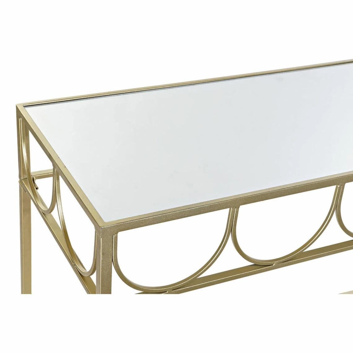 Console DKD Home Decor Métal Doré Miroir (120 X 40 X 81 Cm) 2 Console DKD Home Decor Métal Doré Miroir (120 X 40 X 81 Cm) – Image 2