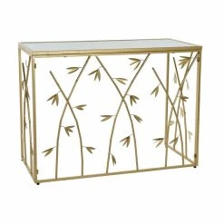 Console DKD Home Decor Miroir Doré Métal (100 X 40 X 78 Cm)