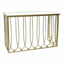 Console DKD Home Decor Miroir Doré Métal MDF (120 X 43 X 80 Cm)