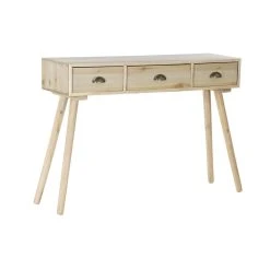 Console DKD Home Decor Naturel Bois MDF Rose Clair Blue Marine (110 X ...