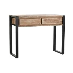 Console DKD Home Decor Naturel Noir Métal Acacia (110 X 35 X 80 Cm)