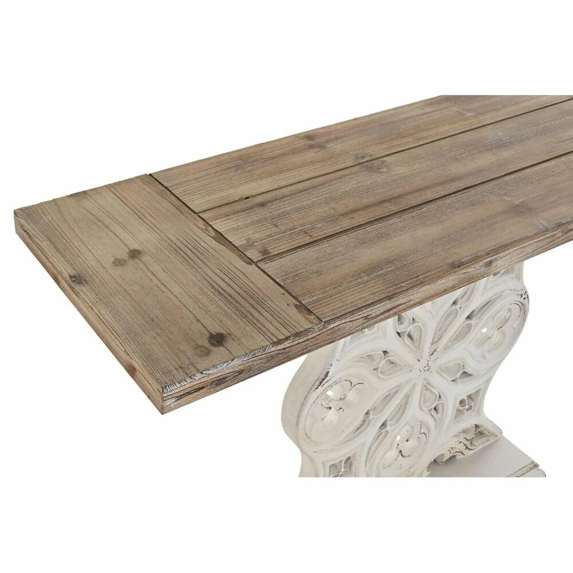 Console DKD Home Decor Sapin Marron MDF Blanc (122 X 40 X 88 Cm) 2 Console DKD Home Decor Sapin Marron MDF Blanc (122 X 40 X 88 Cm) – Image 2