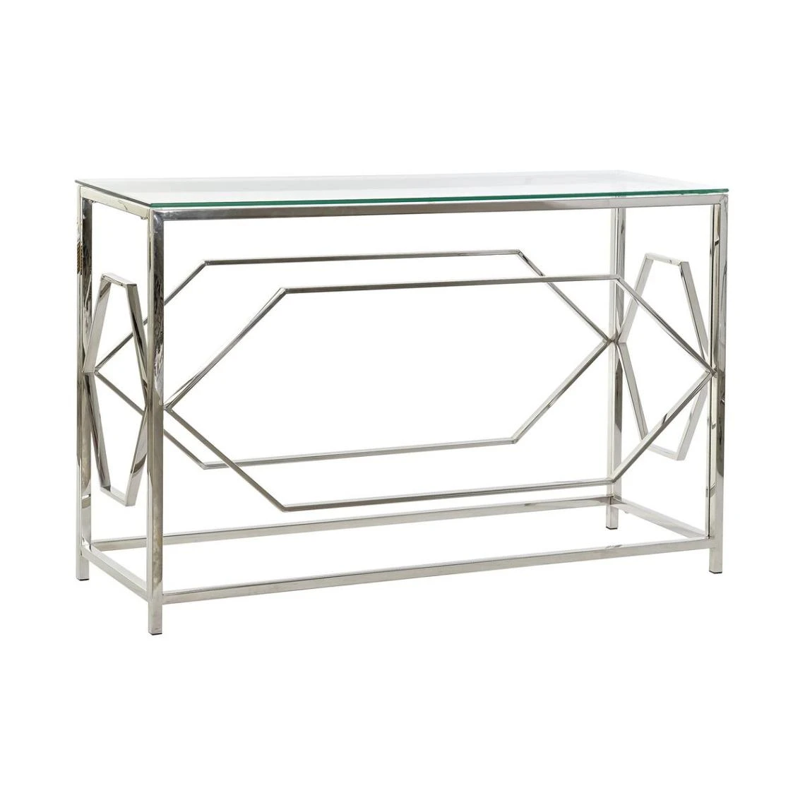 Console DKD Home Decor Verre Argenté Acier Inoxydable (120 X 40 X 78 ... 1 Console DKD Home Decor Verre Argenté Acier Inoxydable (120 X 40 X 78 ...