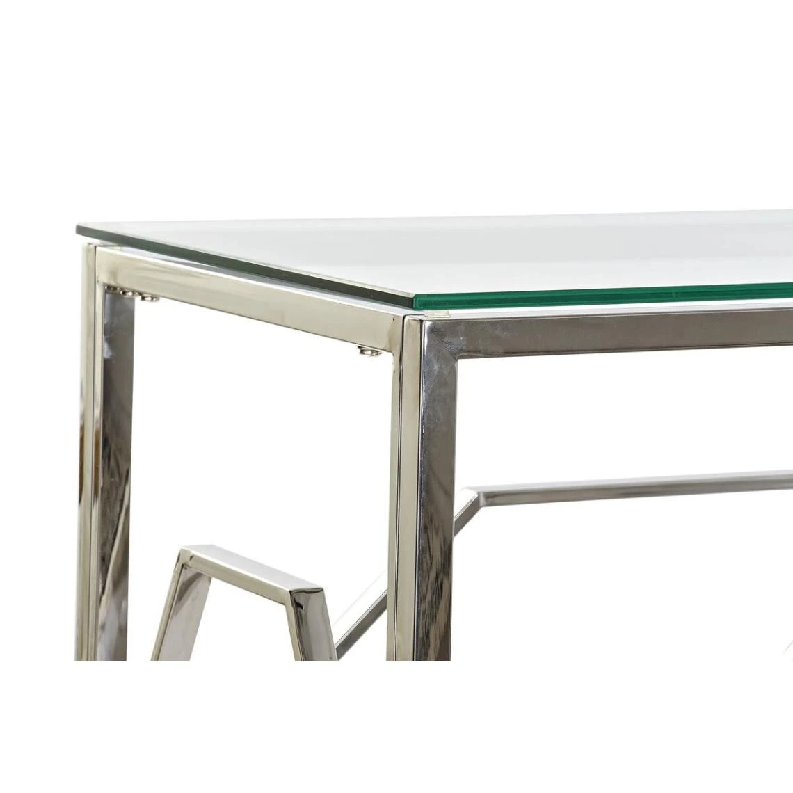 Console DKD Home Decor Verre Argenté Acier Inoxydable (120 X 40 X 78 ... 3 Console DKD Home Decor Verre Argenté Acier Inoxydable (120 X 40 X 78 ... – Image 3