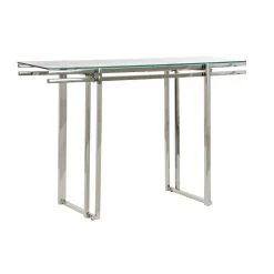 Console DKD Home Decor Verre Argenté Acier Inoxydable Moderne (120 X ...