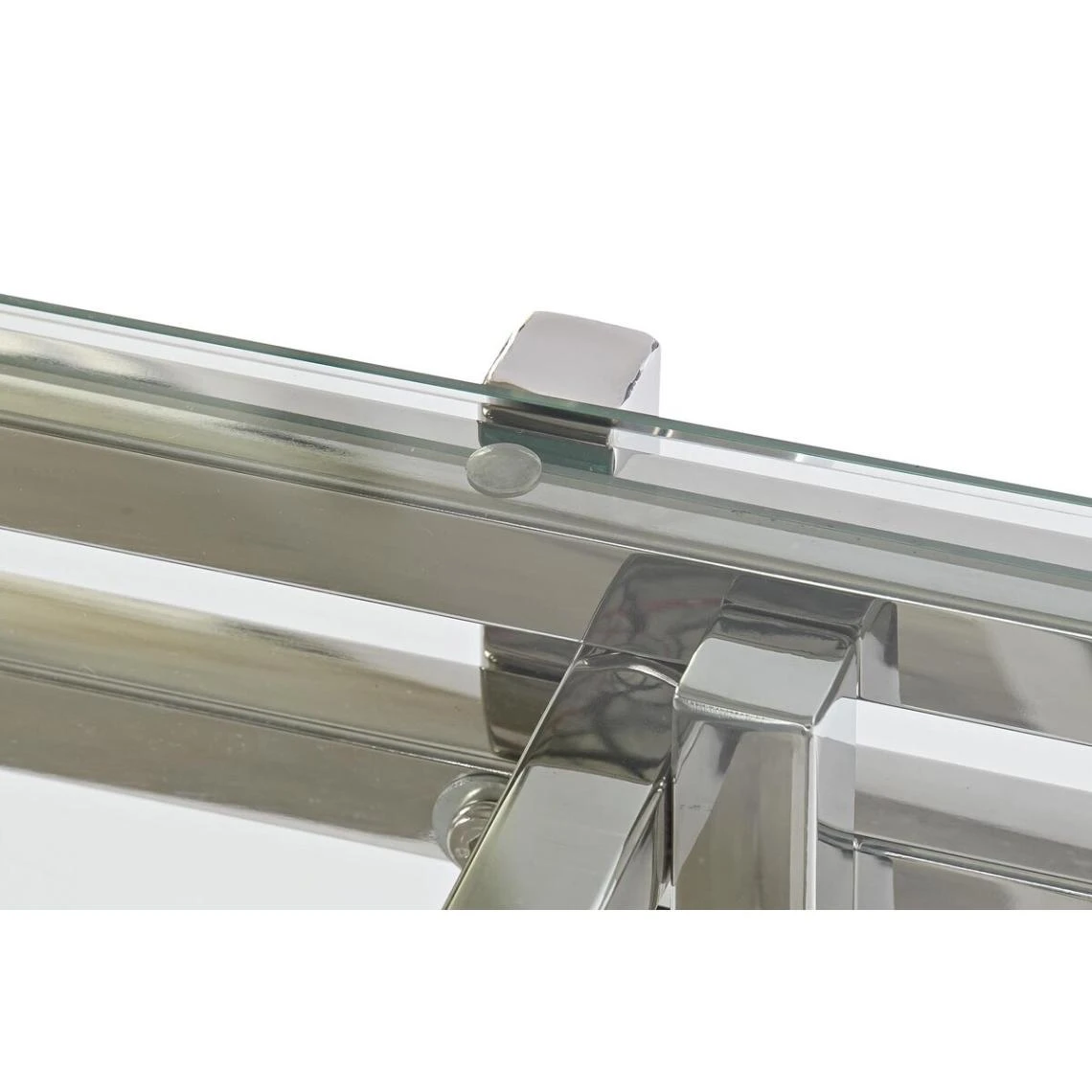 Console DKD Home Decor Verre Argenté Acier Inoxydable Moderne (120 X ... 3 Console DKD Home Decor Verre Argenté Acier Inoxydable Moderne (120 X ... – Image 3