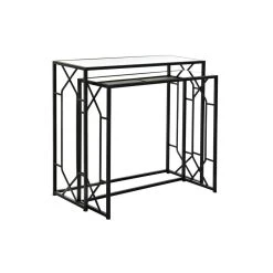 Console DKD Home Decor Verre Noir Métal (82 X 32 X 76 Cm) (2 Unités) -Pegane Shop console dkd home decor verre noir metal 82 x 32 x 76 cm 2 unites 14106542 39296596 1140x1140