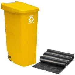 Conteneur De Recyclage De Wellhome 110 Litres, Fermé Avec Couvercle, ...