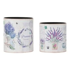 Corbeille à Papier DKD Home Decor Bois Toile (2 Pcs)