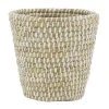 Aubry Gaspard Corbeille à Papier En Jonc Naturel Et Plastique Recyclé.