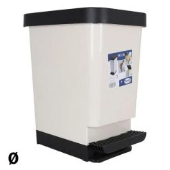 Corbeille à Papier Tontarelli Noir 27,4 X 36,8 X 45,5 Cm - 25 L