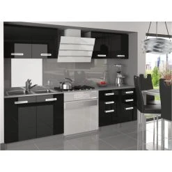 Hucoco CORNETTA - Cuisine Complète Modulaire Linéaire L160 Cm 6 Pcs - Plan ...