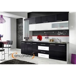 Hucoco COVE S - Cuisine Complète L 260 Cm 8pcs + Plan De Travail INCLUS - E...