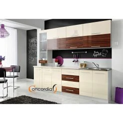 Hucoco COVE S - Cuisine Complète L 260 Cm 8pcs + Plan De Travail INCLUS - E...