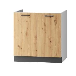 Pegane Cuisine Complète Celia 7 éléments Couleur Gris Mat/chêne Artisan -... -Pegane Shop cuisine complete celia 7 elements couleur gris matchene artisan longueur 240180 cm 12283010 32716762 1140x1140