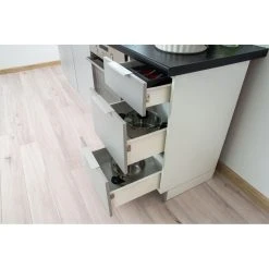 Pegane Cuisine Complète Ela 7 éléments Couleur Chêne/gris Clair - Longueu... -Pegane Shop cuisine complete ela 7 elements couleur chenegris clair longueur 240 cm 12282992 32716672 1140x1140