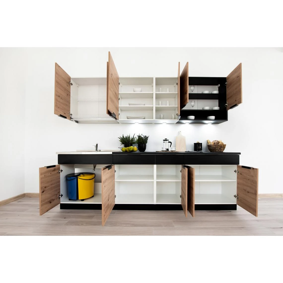 Pegane Cuisine Complète Erika 7 éléments Couleur Chêne Artisan/noire Avec... 3 Pegane Cuisine Complète Erika 7 éléments Couleur Chêne Artisan/noire Avec... - Image 3