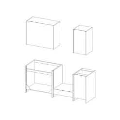 Tbs Cuisine Complete L 180 Cm Avec Plan De Travail - Décor Chene Sonoma -... -Pegane Shop cuisine complete l 180 cm avec plan de travail decor chene sonoma lassen 14069738 39072390 1140x1140