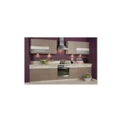 Meublesline Cuisine Complète 3m20 ELISE Couleur Bois Poire Chocolat