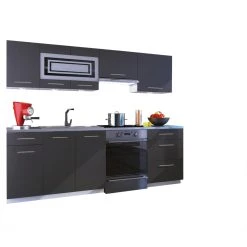 Dusine Cuisine GIOVANNA 7 éléments - Graphite Mat 2m40 - Grand Casserolier