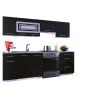 Dusine Cuisine GIOVANNA 7 éléments - Noir Mat 2m40 - Grand Casserolier