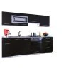 Dusine Cuisine GIOVANNA 8 éléments - Noir Mat 2m40 Casserolier Four Encastr...