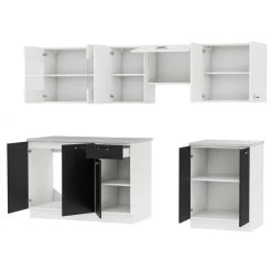 Living Sofa Cuisine Noir Et Blanc Moderne Oana -Pegane Shop cuisine noir et blanc moderne oana 12089670 32065466 1140x1140