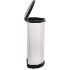 CURVER Poubelle 40 L, Plastique, Argenté, 40 Litre -Pegane Shop curver poubelle 40 l plastique argente 40 litre 13911930 38578748 1140x1140