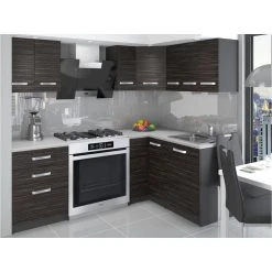 Hucoco DARCIA - Cuisine Complète D'angle + Modulaire L 300 Cm 8 Pcs - Plan ...