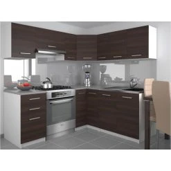 Hucoco DARCIA - Cuisine Complète D'angle + Modulaire L 300 Cm 9 Pcs - Plan ...