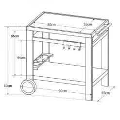 Cook In Garden Desserte De Jardin - MEDIA M -Pegane Shop desserte 90cm romar noir 1140x1140