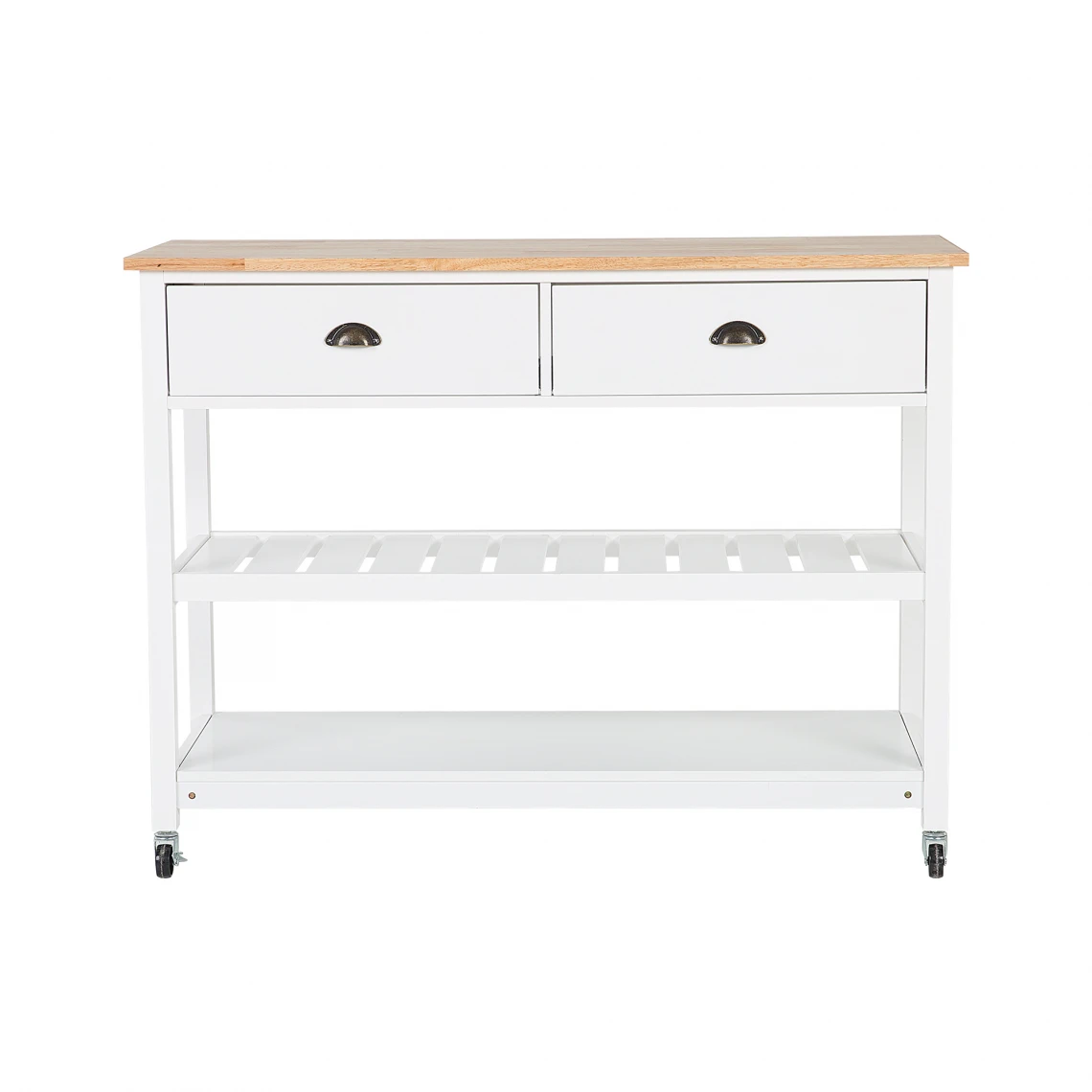 Beliani Desserte Blanche à Roulettes NAVARINO 3 Beliani Desserte Blanche à Roulettes NAVARINO - Image 3