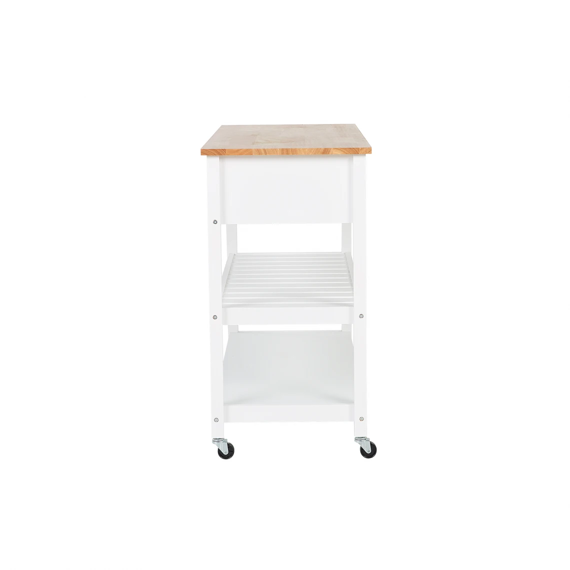 Beliani Desserte Blanche à Roulettes NAVARINO 5 Beliani Desserte Blanche à Roulettes NAVARINO - Image 5