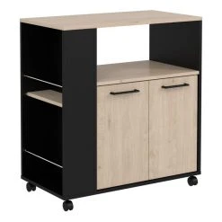 BUT Desserte CANDY Imitation Chêne Et Noir