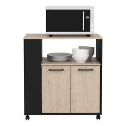 BUT Desserte CANDY Imitation Chêne Et Noir -Pegane Shop desserte candy imitation chene et noir 12173724 32373826 1140x1140