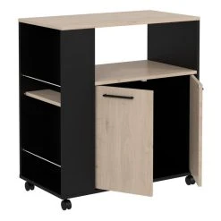 BUT Desserte CANDY Imitation Chêne Et Noir -Pegane Shop desserte candy imitation chene et noir 12173724 32373828 1140x1140