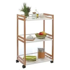 Atmosphera, Createur D'Interieur Desserte Blanche En Bambou