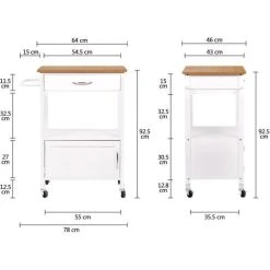 Tbs Desserte De Cuisine 1 Porte 1 Tiroir - Blanc Laqué - L 64 X P 46 X H ... -Pegane Shop desserte de cuisine 1 porte 1 tiroir blanc laque l 64 x p 46 x h 925 cm lando 14071342 39078222 1140x1140