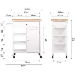 Tbs Desserte De Cuisine 1 Porte 1 Tiroir En Hévéa - Laqué Blanc - L 66,... -Pegane Shop desserte de cuisine 1 porte 1 tiroir en hevea laque blanc l 665 x p 385 x h 855 cm martes 14071348 39078252 1140x1140