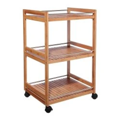 Atmosphera, Createur D'Interieur Desserte De Cuisine à Roulettes En Bambou