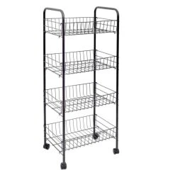 Paris Prix Desserte De Cuisine 4 Niveaux 86cm Gris