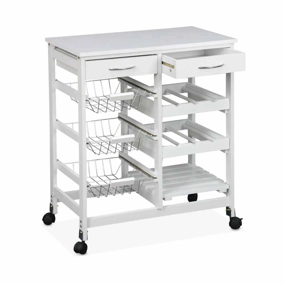 Desserte De Cuisine à Roulettes Blanche L Alice's Garden 5 Desserte De Cuisine à Roulettes Blanche L Alice's Garden – Image 5