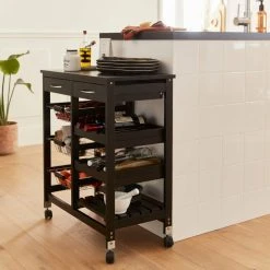 Desserte De Cuisine à Roulettes Noire L Alice's Garden -Pegane Shop desserte de cuisine a roulettes noire l alices garden 11698778 530656 6 1140x1140