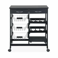 Desserte De Cuisine à Roulettes Noire L Alice's Garden -Pegane Shop desserte de cuisine a roulettes noire l alices garden 11698778 530658 8 1140x1140