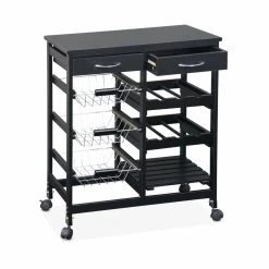 Desserte De Cuisine à Roulettes Noire L Alice's Garden -Pegane Shop desserte de cuisine a roulettes noire l alices garden 11698778 530660 1140x1140