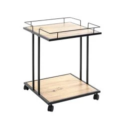 Paris Prix Desserte De Cuisine Ascola 60cm Noir & Chêne