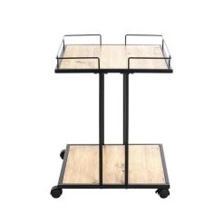 Paris Prix Desserte De Cuisine Ascola 60cm Noir & Chêne -Pegane Shop desserte de cuisine ascola 60cm noir et chene 12222278 32475942 1140x1140