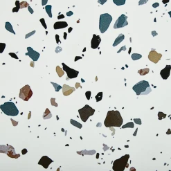 Beliani Desserte De Cuisine Ronde Dorée Et Blanche Effet Terrazzo SHAFTER -Pegane Shop desserte de cuisine ronde doree et blanche effet terrazzo shafter 12173734 32373880 1140x1140